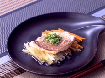 レンジde京風蒸し魚