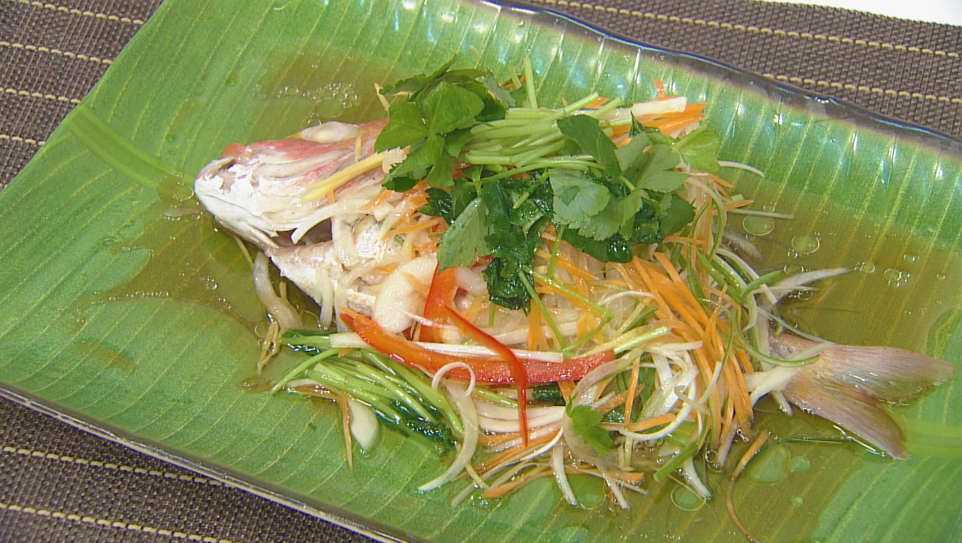 飛魚つゆで蒸し魚