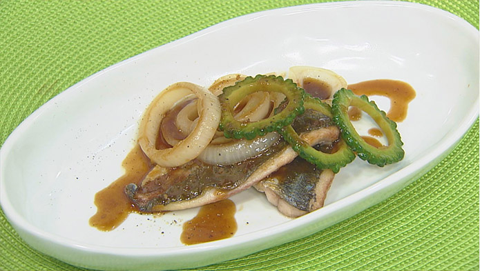 鯵のムニエル焼肉のたれソース
