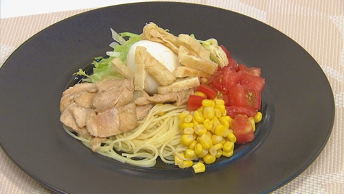 チキンのかけぽんパスタ