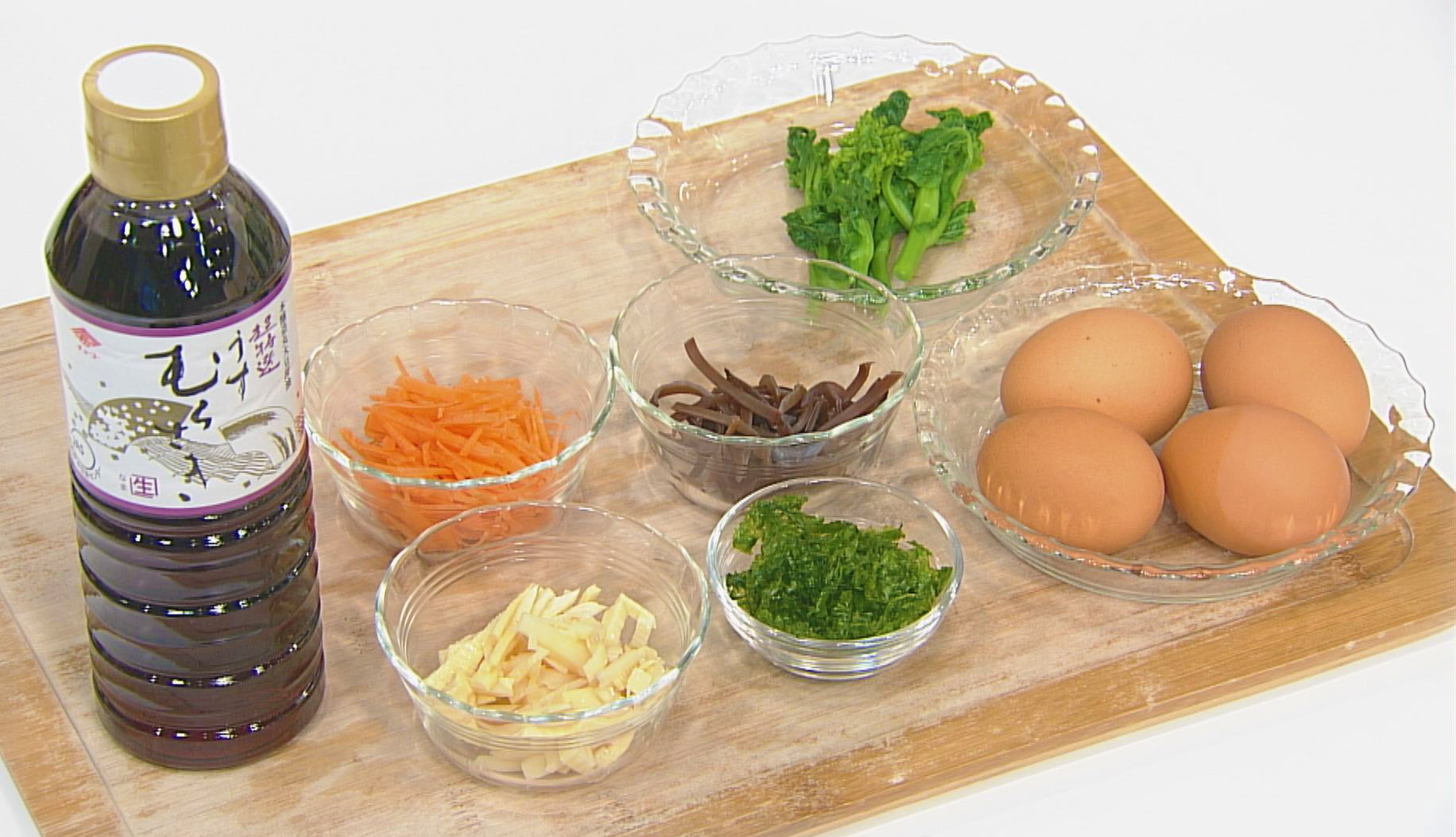 袱紗(ふくさ)たまご焼き 銀あんかけの材料