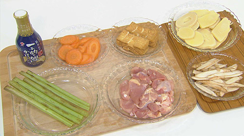 春野菜の炊き合わせの材料