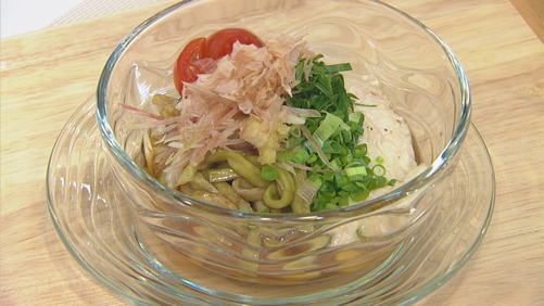 冷やしぶっかけ茄子麺