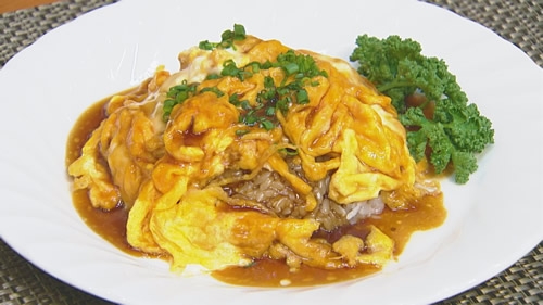 かけしょうゆでとろーりオムライス