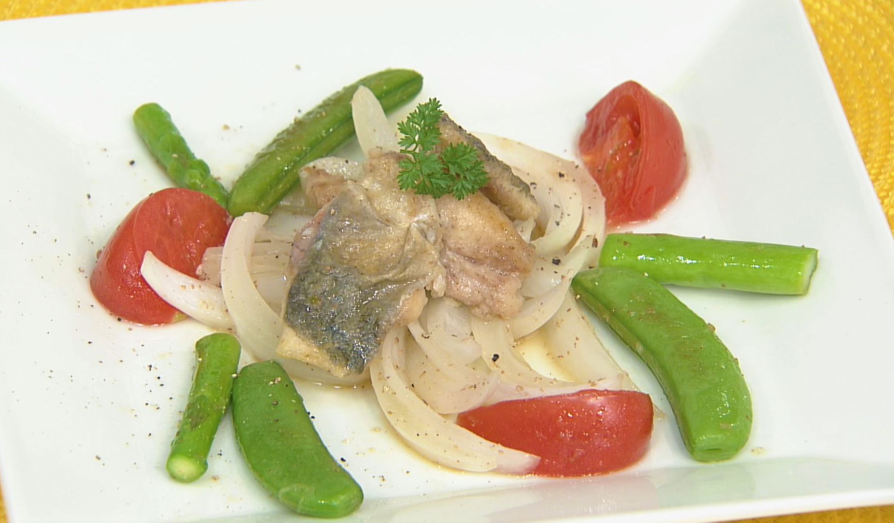 旬野菜とアジのマリネ