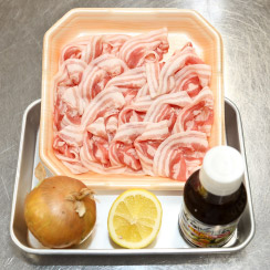 豚丼の材料
