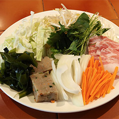 和風ちゃんぽんの材料