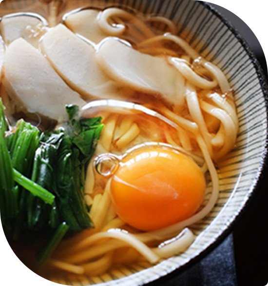 うどんにも